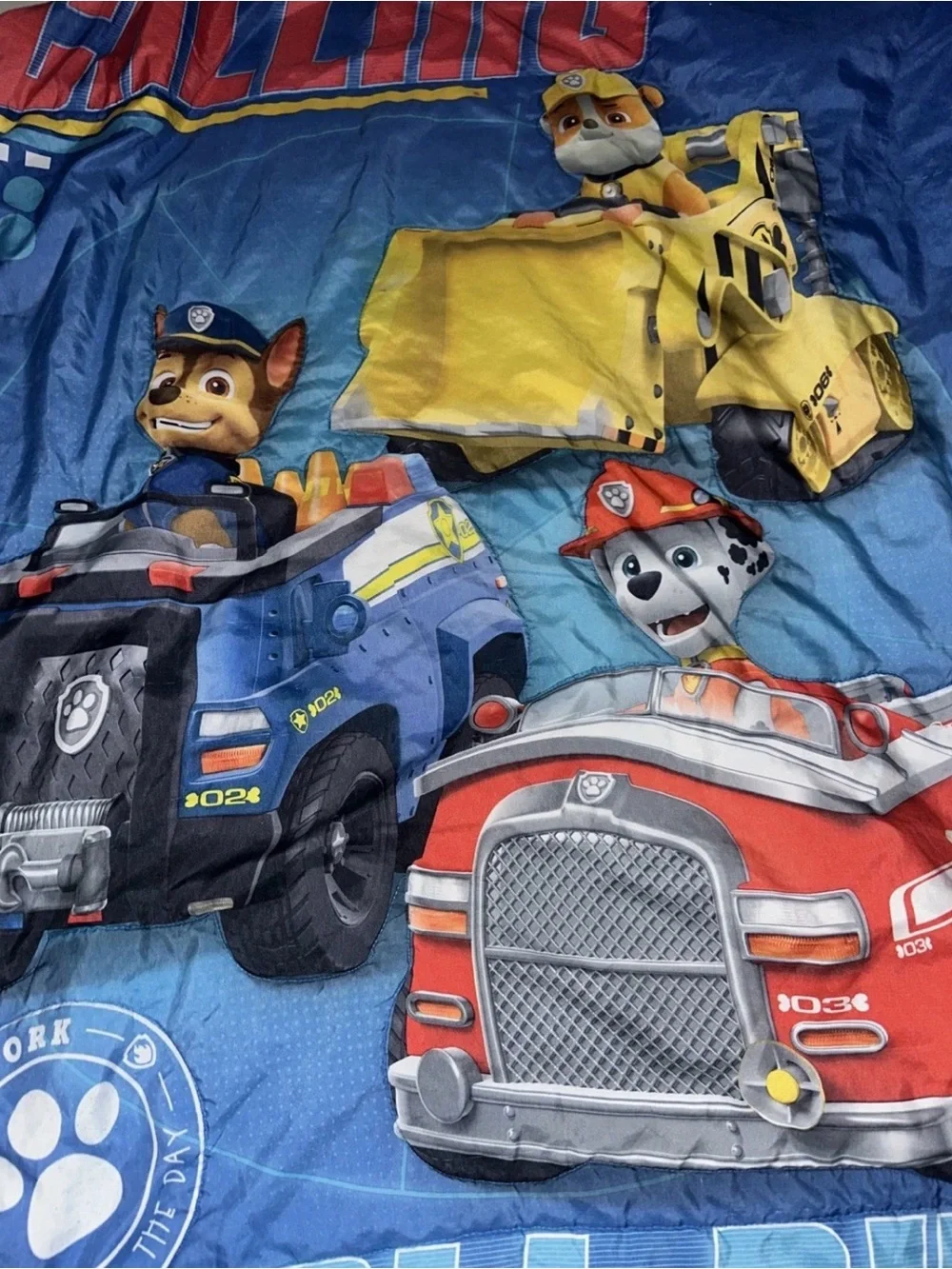 Home. Bedding. Paw Patrol Yellow Construction Vehicle Kids Comforter